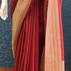 Small Butta Gorgette Crepe Saree