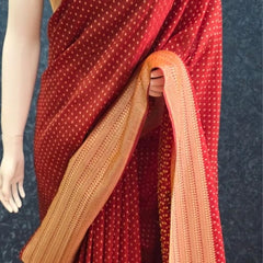 Small Butta Gorgette Crepe Saree