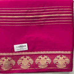 Peacock Pink Semi Crepe Silk saree