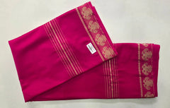 Mysore Silk Crepe Peacock Pink