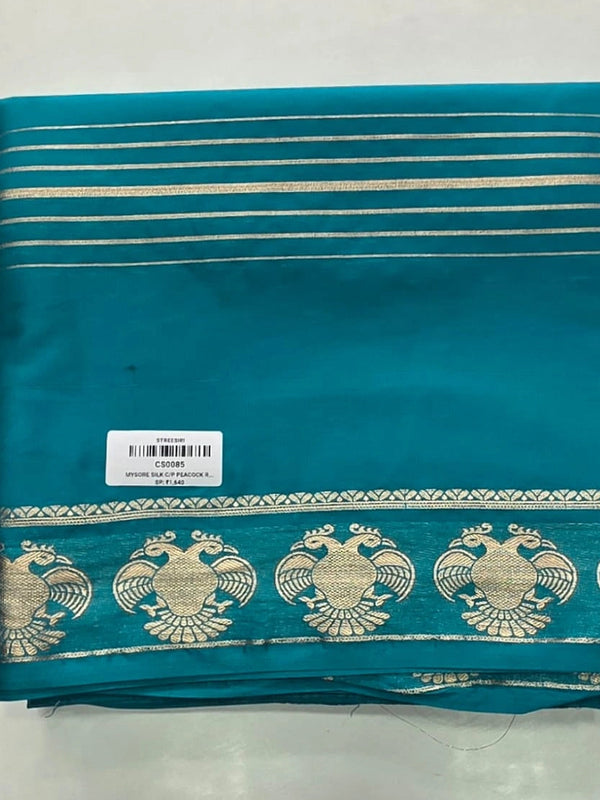 Peacock Pink Semi Crepe Silk saree