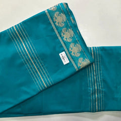 Peacock Pink Semi Crepe Silk saree