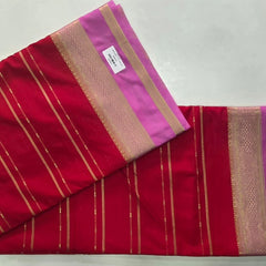 Contrast Semi Crepe Silk Saree