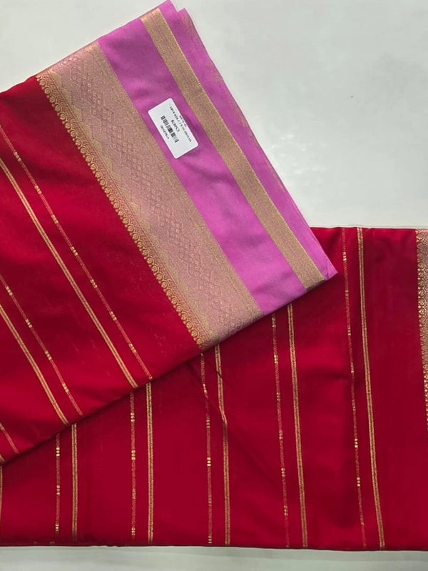 Contrast Semi Crepe Silk Saree