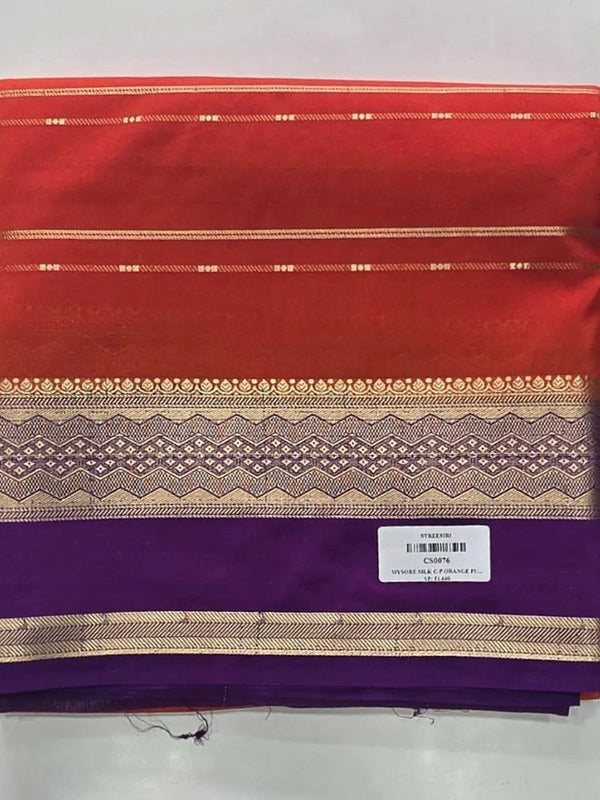 Contrast Semi Crepe Silk Saree
