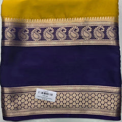 Soft Contrast Semi Crepe Silk Saree