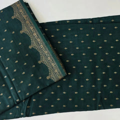 Bottle Green Tussar Crepe Saree
