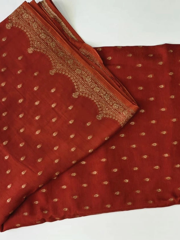 Tussar Crepe  Silk Saree