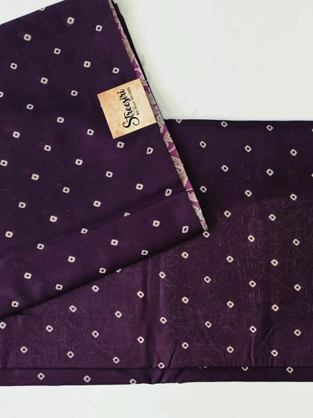Purple Butta Chanderi Saree