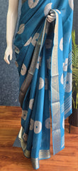 Soft Silk Anandi Teal Blue