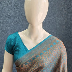 Brocade Pink Banarasi Silk Saree