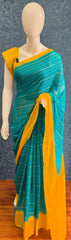 Gorgette blue -yellow