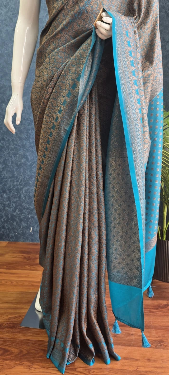 Mushru Kathan Silk Green