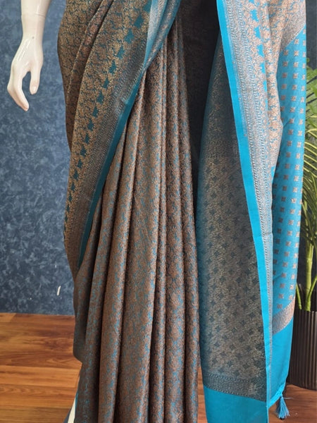 Mushru Green Kathan Silk Saree