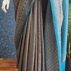 Brocade Pink Banarasi Silk Saree