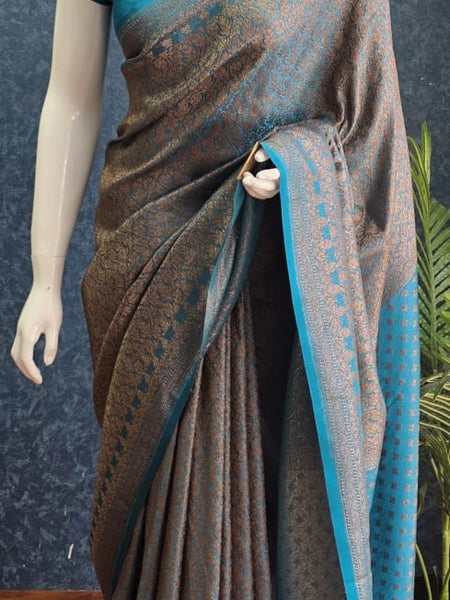 Mushru Green Kathan Silk Saree