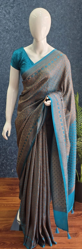 Brocade Pink Banarasi Silk Saree