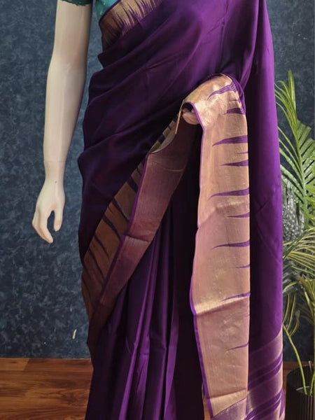 Temple Border Semi Silk Saree