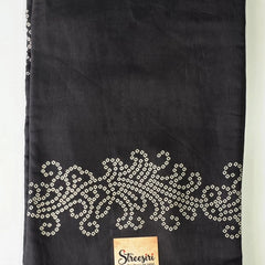 Dark Brown Chanderi Saree