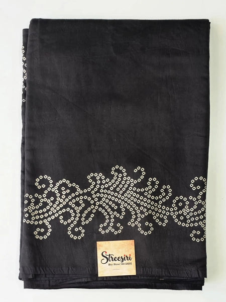 Dark Brown Chanderi Saree