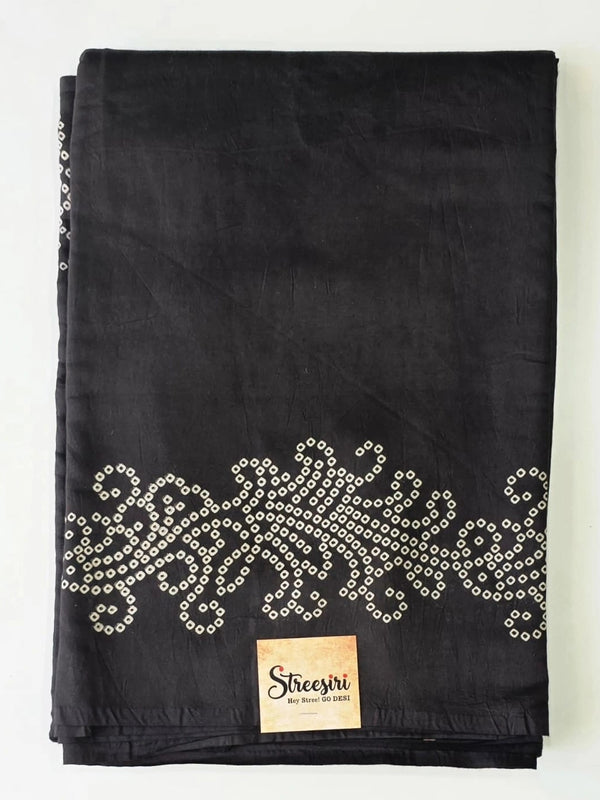 Dark Brown Chanderi Saree