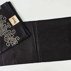 Dark Brown Chanderi Saree