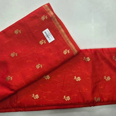 Small Flower Red Purple Gaji Silk Saree