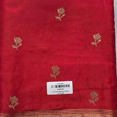 Small Flower Red Purple Gaji Silk Saree