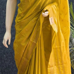 Bentex Border Yellow Semi Silk Saree