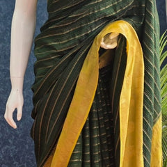 Stripes Tussar Crepe Saree