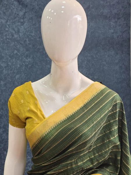 Stripes Tussar Crepe Saree