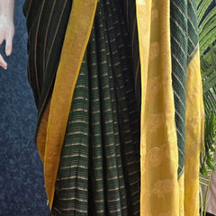 Stripes Tussar Crepe Saree