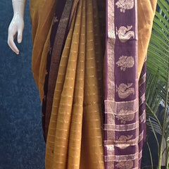 Stripes Tussar Crepe Saree
