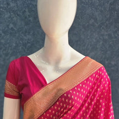 Crepe Butta Teal Blue Gorgette Saree