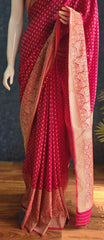 Crepe Butta Pink Gorgette Saree