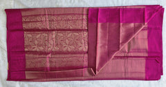 Brocade Pink Semi Silk Saree