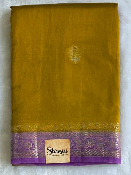 Tata Copper Rust Orange Semi Silk Saree
