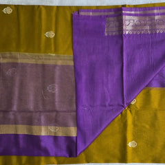 Tata Copper Rust Orange Semi Silk Saree