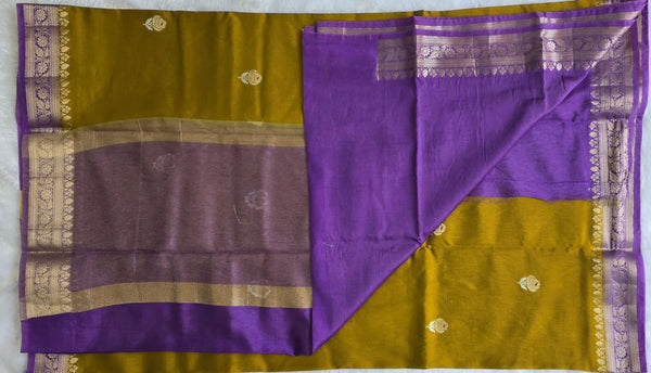Tata Copper Rust Orange Semi Silk Saree