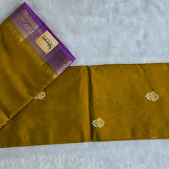 Tata Copper Rust Orange Semi Silk Saree