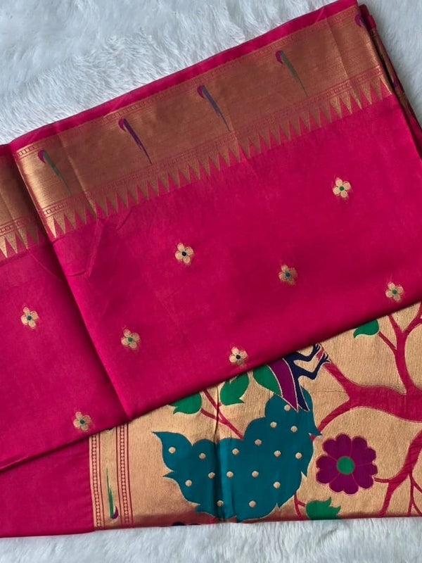 Paithani Chanderi Silk Saree