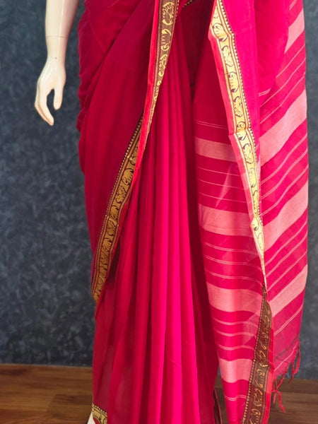Ragini Pink Cotton cotton Saree