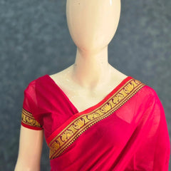 Ragini Pink Cotton cotton Saree