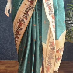 Kalamkari Tussar Saree