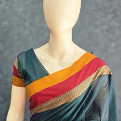 Avani Border Green Cotton Saree