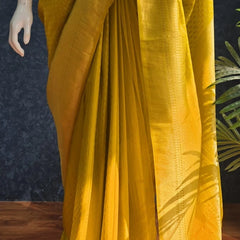 Small Butta Gorgette Crepe Saree