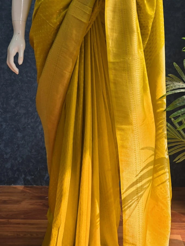 Small Butta Gorgette Crepe Saree
