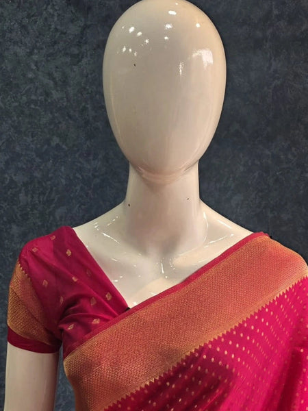 Small Butta Gorgette Crepe Saree