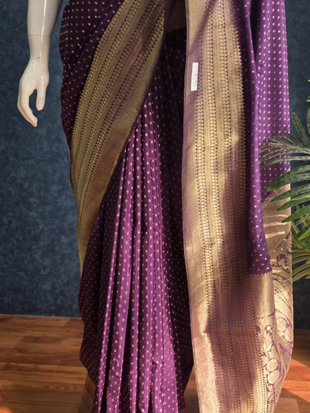 Small Butta Gorgette Crepe Saree
