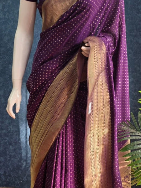 Small Butta Gorgette Crepe Saree